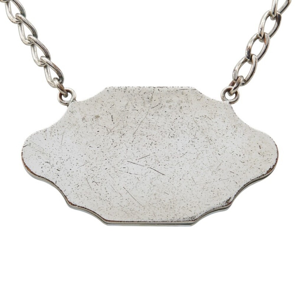 CHANEL Authentic Silver Logo Necklace - Picture 3 of 6